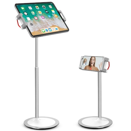 Purely 360 Degree Rotating Tablet Phone Stand for iOS and Android Phones and Tablets, White PPSH119-WH